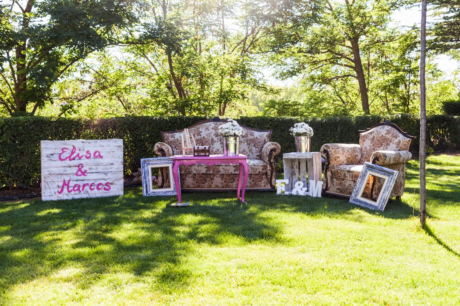 photocall con muebles vintage